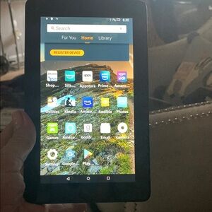 Amazon Fire Tablet Black with Fire OS Interface